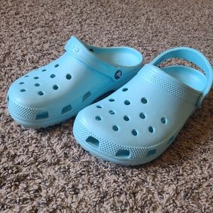 Light Blue Crocs Size 9